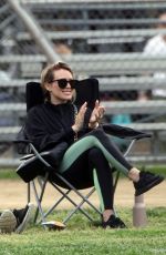 HILARY DUFF at a Soccer Game in Los Angeles 02/29/2020