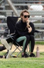 HILARY DUFF at a Soccer Game in Los Angeles 02/29/2020