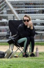 HILARY DUFF at a Soccer Game in Los Angeles 02/29/2020