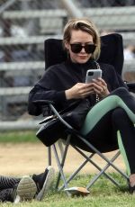 HILARY DUFF at a Soccer Game in Los Angeles 02/29/2020