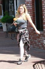 HILARY DUFF Leaves a Gym in Studio City 03/06/2020