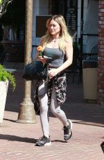 HILARY DUFF Leaves a Gym in Studio City 03/06/2020