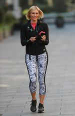 JENNI FALCONER in Leggings Leaves Smooth Radio in London 03/25/2020