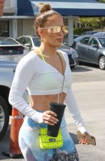 JENNIFER LOPEEZ in Tights Arrives at a Gym in Miami 03/02/2020