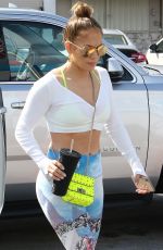 JENNIFER LOPEEZ in Tights Arrives at a Gym in Miami 03/02/2020