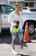 JENNIFER LOPEEZ in Tights Arrives at a Gym in Miami 03/02/2020