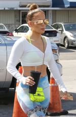 JENNIFER LOPEEZ in Tights Arrives at a Gym in Miami 03/02/2020