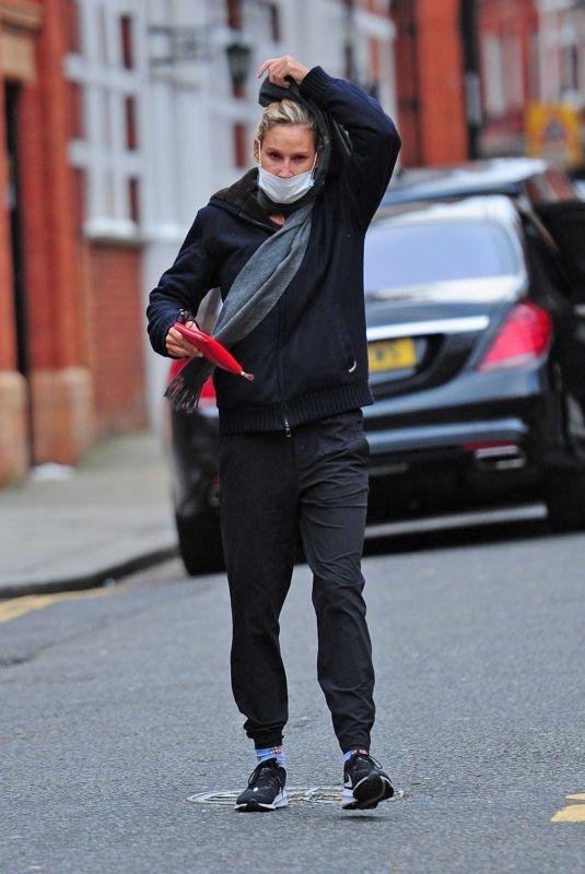 JENNY WADE Wearing a Face Mask Out in London 03/17/2020