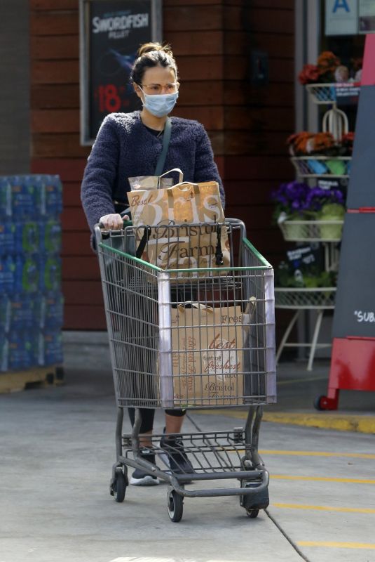 JORDANA BREWSTER Wearing Mask Out Shopping in Los Angeles 03/28/2020