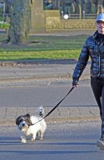 JORGIE PORTER Out with Her Dog in Manchester 03/29/2020