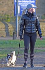 JORGIE PORTER Out with Her Dog in Manchester 03/29/2020