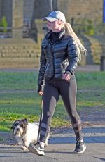 JORGIE PORTER Out with Her Dog in Manchester 03/29/2020