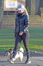 JORGIE PORTER Out with Her Dog in Manchester 03/29/2020