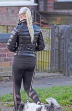 JORGIE PORTER Out with Her Dog in Manchester 03/29/2020