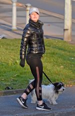 JORGIE PORTER Out with Her Dog in Manchester 03/29/2020