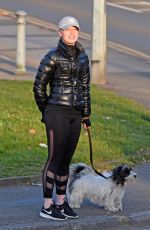 JORGIE PORTER Out with Her Dog in Manchester 03/29/2020
