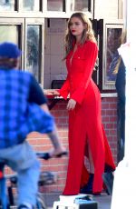 JOSEPHINE SKRIVER on the Set of Maybelline Commerical in New York 03/09/2020