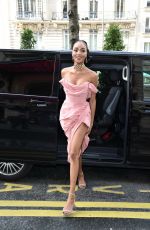 JOURDAN DUNN Arrives at Royal Monceau Hotel in Paris 02/29/2020
