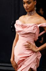 JOURDAN DUNN Arrives at Vivienne Westwood Show at Paris Fashion Week 02/29/2020
