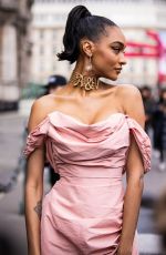 JOURDAN DUNN Arrives at Vivienne Westwood Show at Paris Fashion Week 02/29/2020