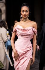 JOURDAN DUNN Arrives at Vivienne Westwood Show at Paris Fashion Week 02/29/2020