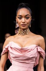 JOURDAN DUNN Arrives at Vivienne Westwood Show at Paris Fashion Week 02/29/2020