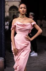 JOURDAN DUNN Arrives at Vivienne Westwood Show at Paris Fashion Week 02/29/2020