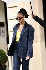 JOURDAN DUNN Leaves Royal Monceau Hotel in Paris 02/29/2020