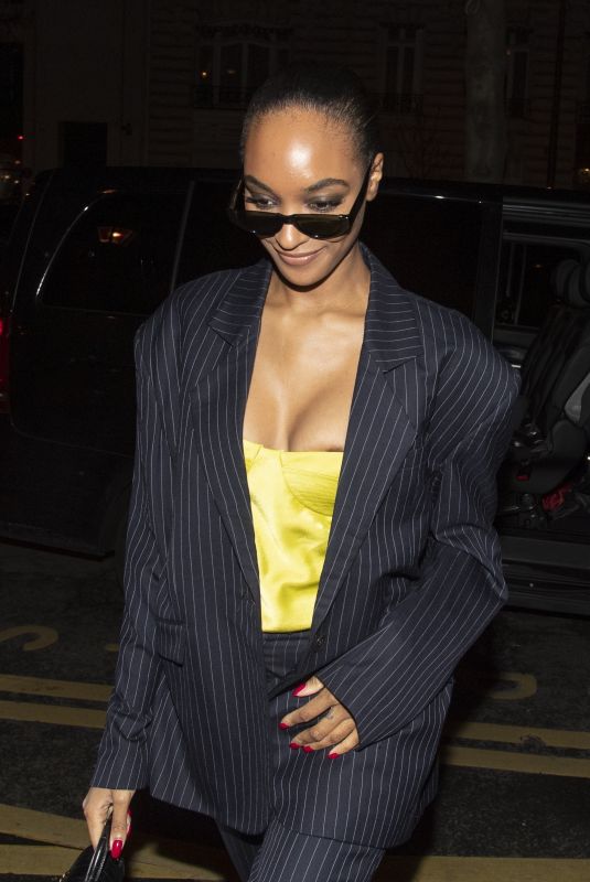 JOURDAN DUNN Leaves Royal Monceau Hotel in Paris 02/29/2020