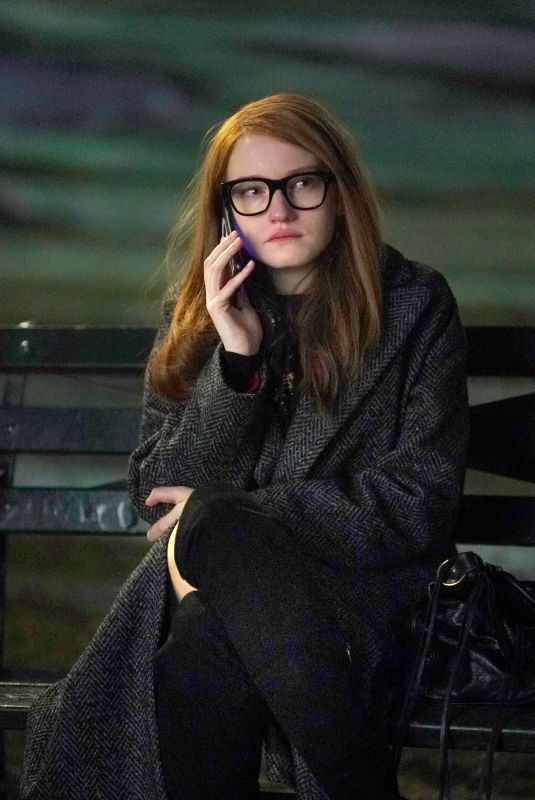 JULIA GARNER on the Set of Shonda Rhimes in New York 03/01/2020