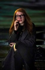 JULIA GARNER on the Set of Shonda Rhimes in New York 03/01/2020