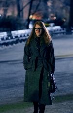 JULIA GARNER on the Set of Shonda Rhimes in New York 03/01/2020