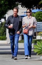 KAIA and Rande GERBER at Blue Bottle Coffee in West Hollywood 03/09/2020