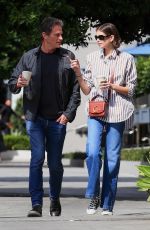 KAIA and Rande GERBER at Blue Bottle Coffee in West Hollywood 03/09/2020