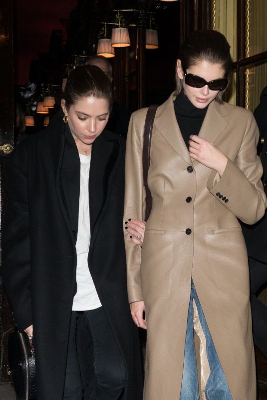 KAIA GERBER and ASHLEYBENSON Leaves Hotel Le Costes in Paris 03/01/2020