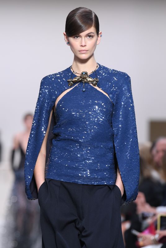 KAIA GERBER at Valentino Runway Show at Paris Fashion Week 03/01/2020