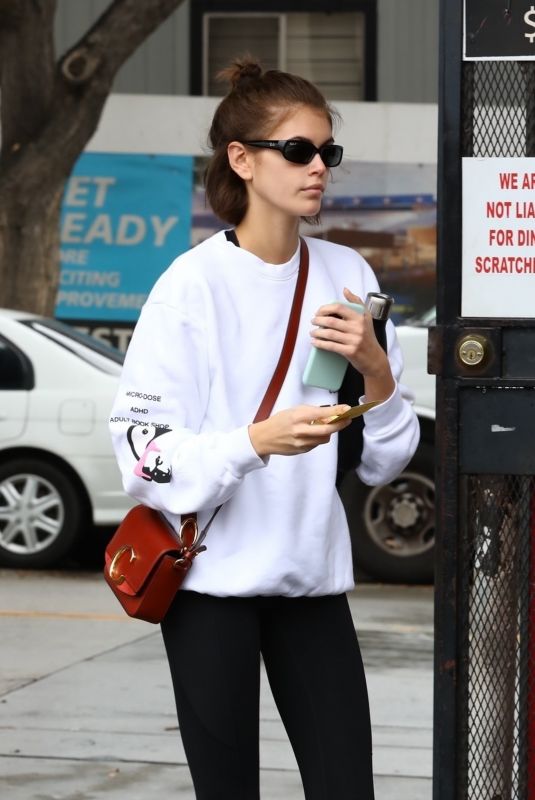 KAIA GERBER Leaves a Gym in Los Angeles 03/10/2020