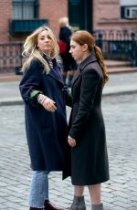 KALEY CUOCO and ZOSIA MAMET on The Set of The Flight Attendant in New York 03/03/2020