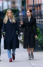 KALEY CUOCO and ZOSIA MAMET on The Set of The Flight Attendant in New York 03/03/2020