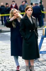 KALEY CUOCO and ZOSIA MAMET on The Set of The Flight Attendant in New York 03/03/2020
