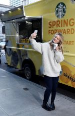 KALEY CUOCO for Starbucks Shine from the Start Spring Campaign in New York 03/09/2020