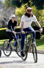 KATE HUDSON and Danny Fujikawa Out Riding Bikes in Pacific Palisades 03/15/2020