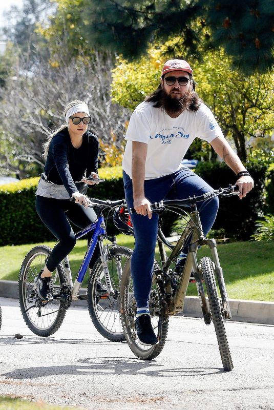 KATE HUDSON and Danny Fujikawa Out Riding Bikes in Pacific Palisades 03/15/2020
