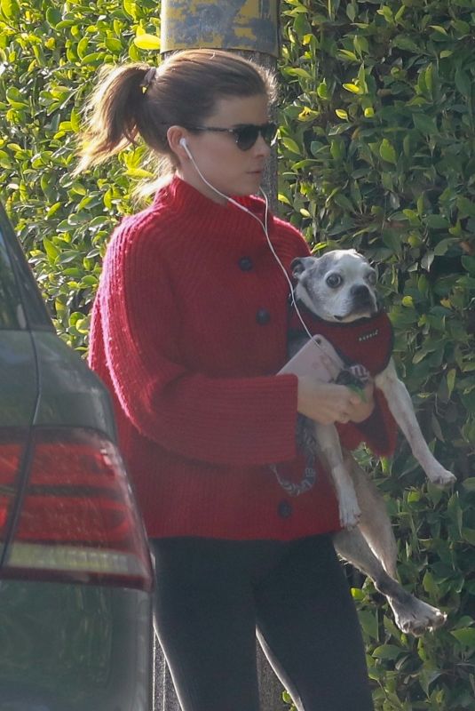 KATE MARA Out with Her DOg in Los Feliz 03/20/2020