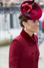 KATE MIDDLETON at Commonwealth Service at Westminster Abbey 03/09/2020