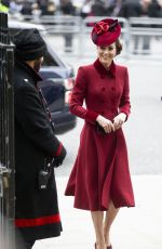 KATE MIDDLETON at Commonwealth Service at Westminster Abbey 03/09/2020