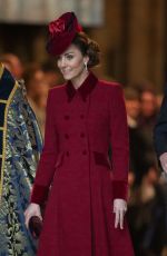 KATE MIDDLETON at Commonwealth Service at Westminster Abbey 03/09/2020