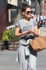 KATIE HOLMES Out and About in New York 03/09/2020