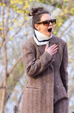 KATIE HOLMES Out and About in New York 03/18/2020