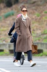 KATIE HOLMES Out at Central Park in New York 03/19/2020